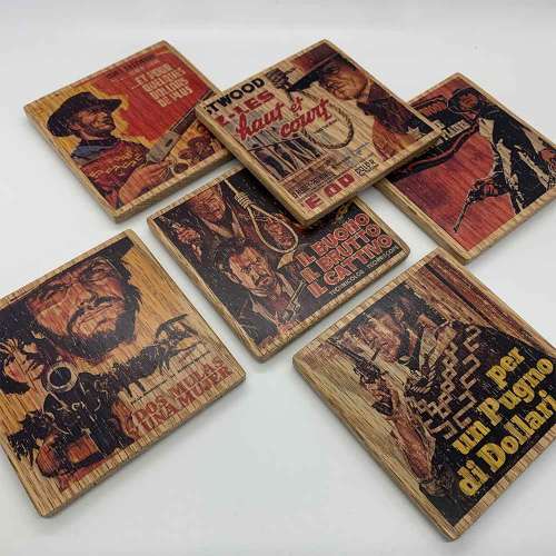 Clint Eastwood Westerns Coaster Set of 6