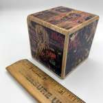 Iron Maiden block with ruler for context.