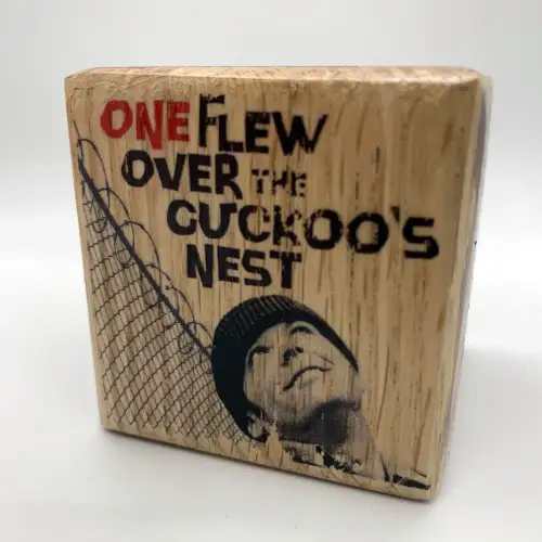 One Flew Over the Cuckoos Nest Wood Block