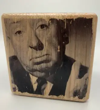 Alfred Hitchcock Wood Block