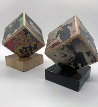 Wood Block Display Stand
