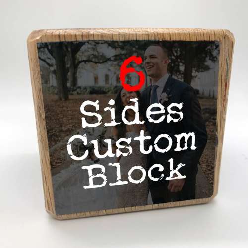 6 Sides Custom Wood Block