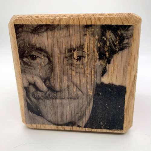 Kurt Vonnegut Wood Block